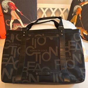 Kenneth Cole Black and Gray Briefcase